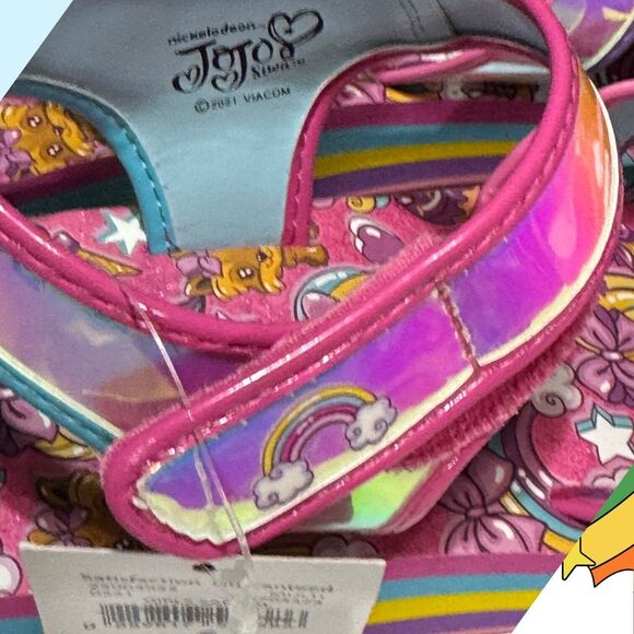 NEW Nickelodeon Jojo Siwa Girls Size 6 Rainbow Unicorn Big Bow Sandals - Picture 10 of 10